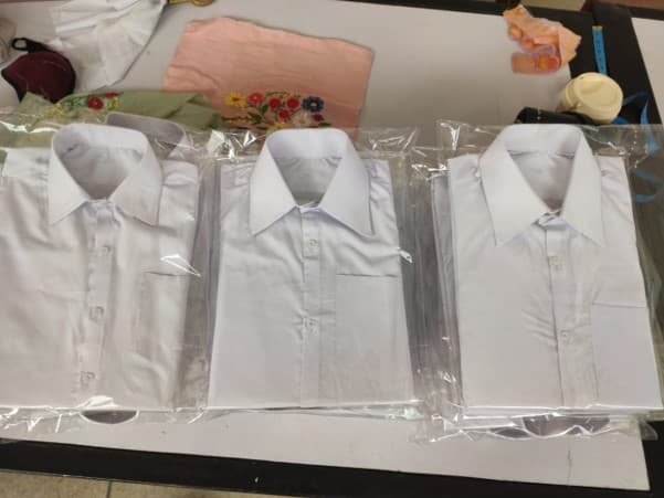 More than 100 uniforms produced by the vocational program